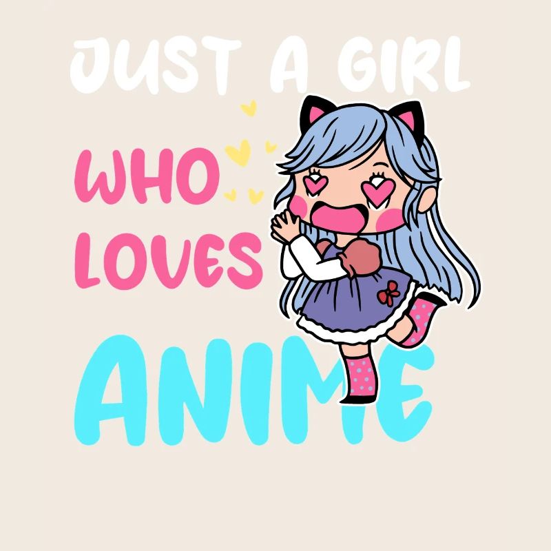 Mädchen liebt Anime Chibi