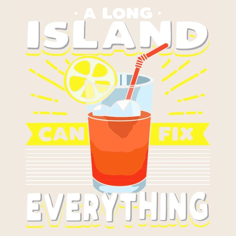 Long Island Can Fix Everything Cocktail Art Tee
