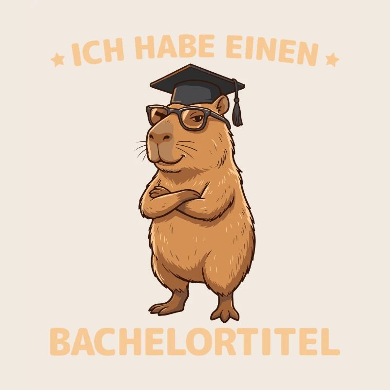 Bachelor 2026 Capybara Saying for University Graduation