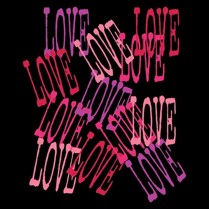 Love en Cascade Lettrage Romantique
