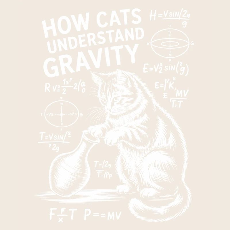 Dictions de chats de physique Blague de maths Cadeau de physique