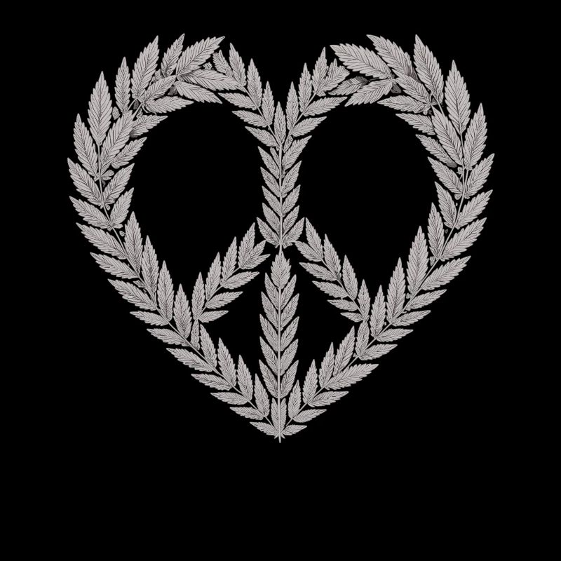 Cannabis Heart Shirt – Hemp Leaf Love