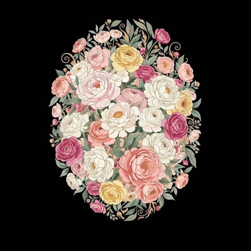 Pastel Blossom Oval Rose Bouquet