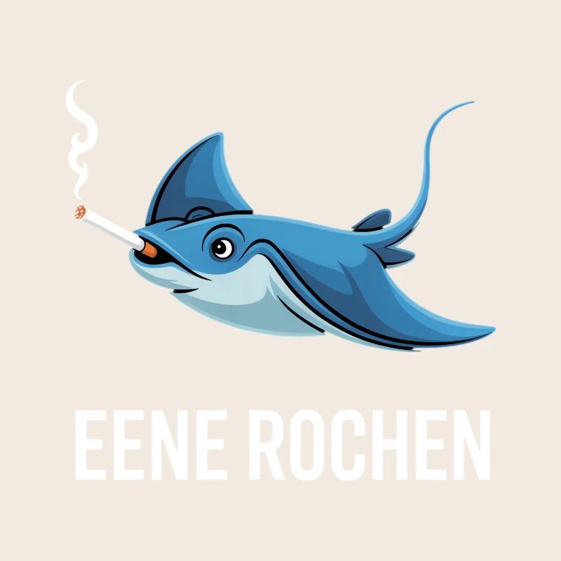 Eene Rochen Raucher Spruch Zigarette Kippe Rauchen