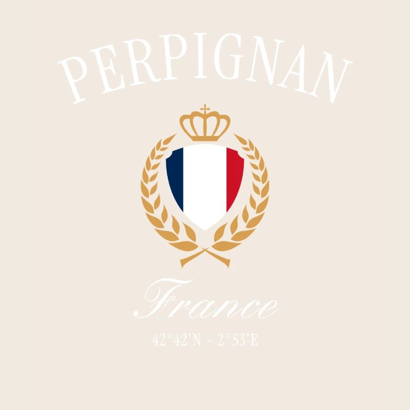Perpignan Frankreich Wappen Krone – Reise Souvenir