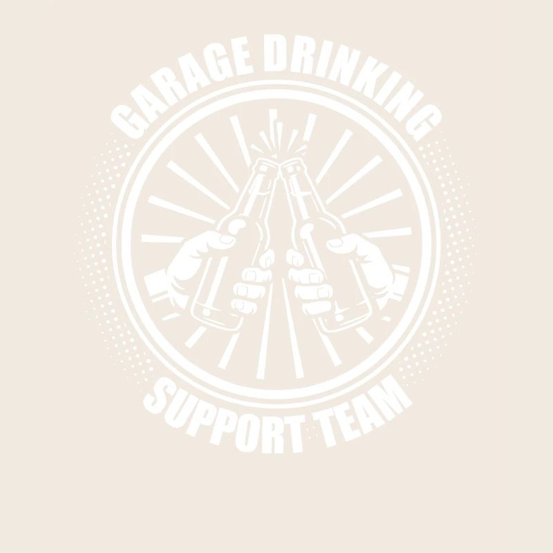 Garage drinking support team car guy mechanic