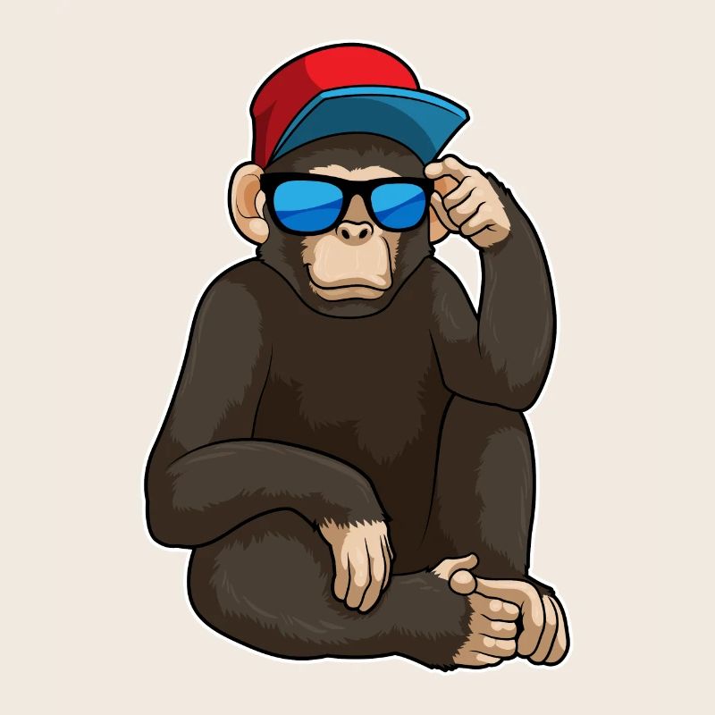 Monkey with sunglasses