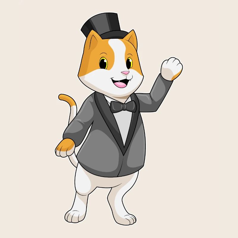 Chat comme marié avec arc