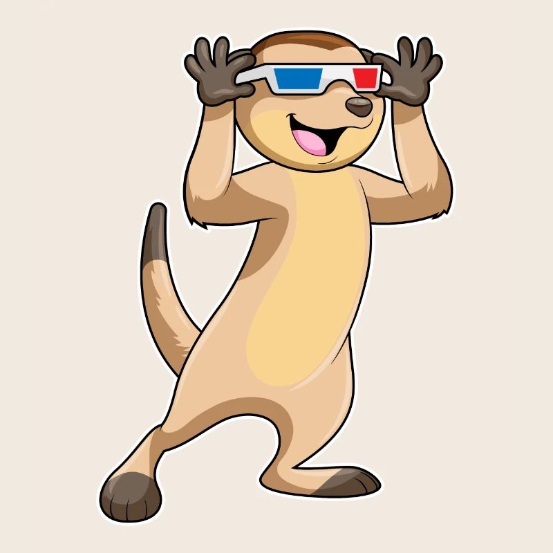 Erdmännchen mit Brille