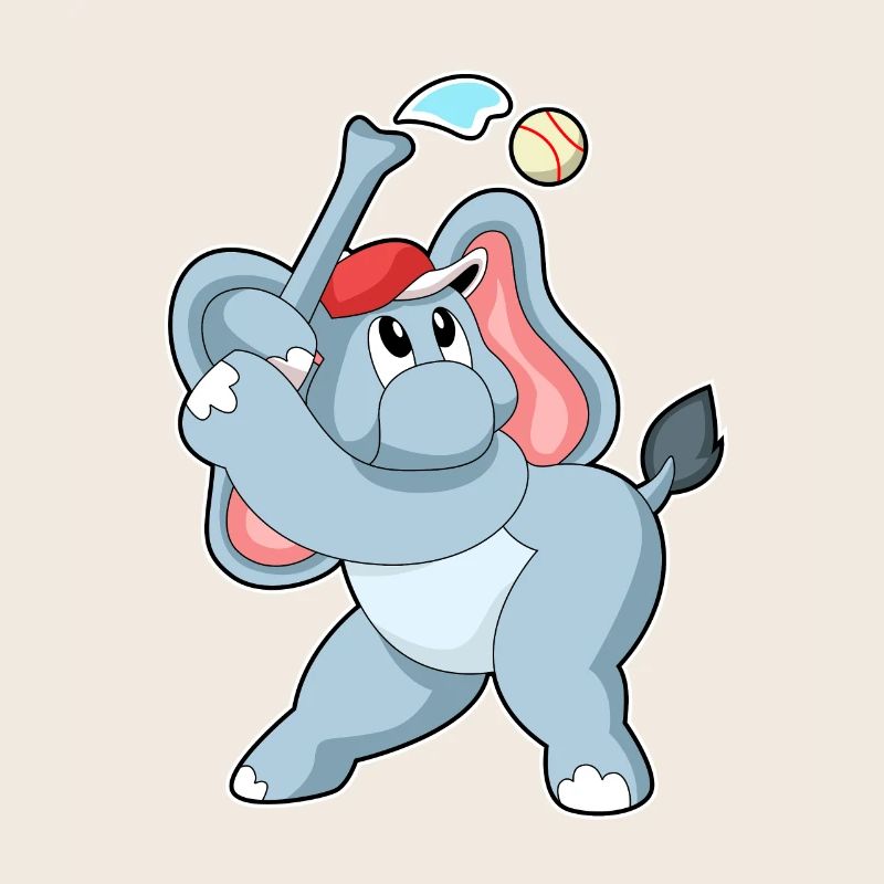 Elefant beim Baseball