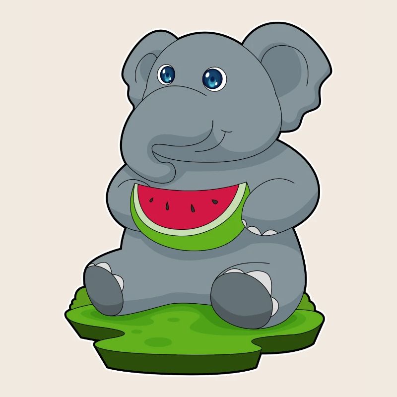Éléphant Pastèque Fruit
