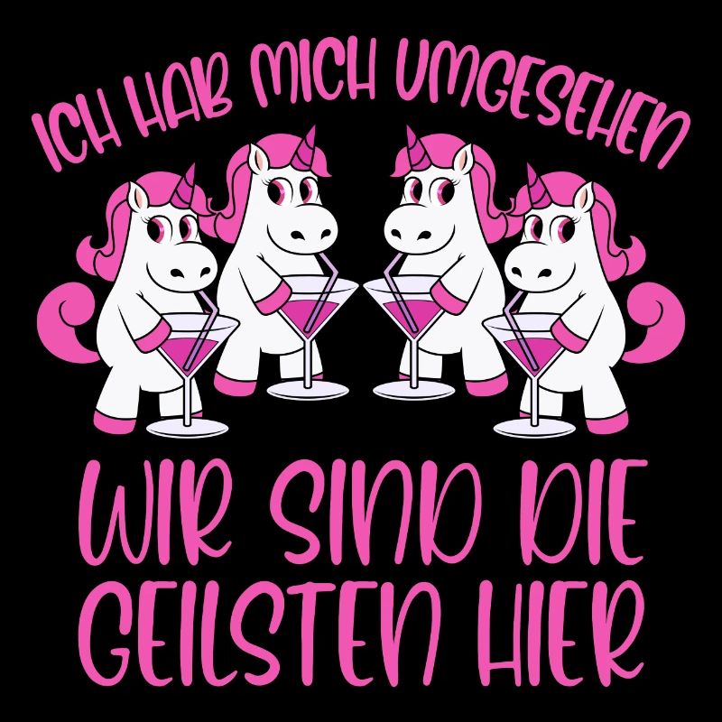 Mallorca Sprüche Die Geilsten hier Einhorn Party