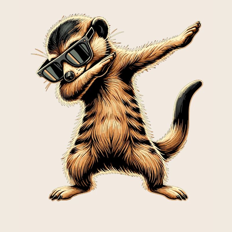 Dabbing Erdmännchen mit Sonnenbrille Cool Erdmännchen