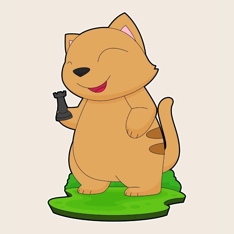 Cat Chess Piece Tower Chess