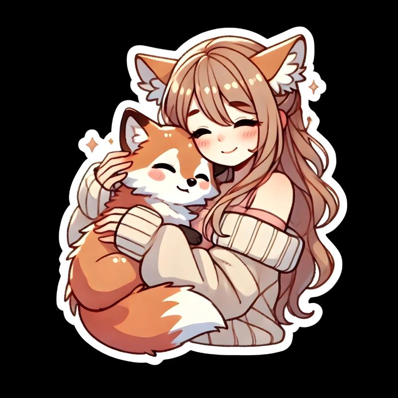 Mädchen mit Fuchs