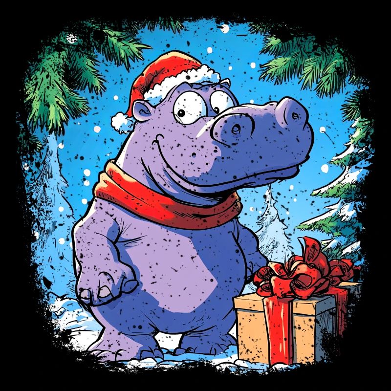 Nilpferde Weihnachten