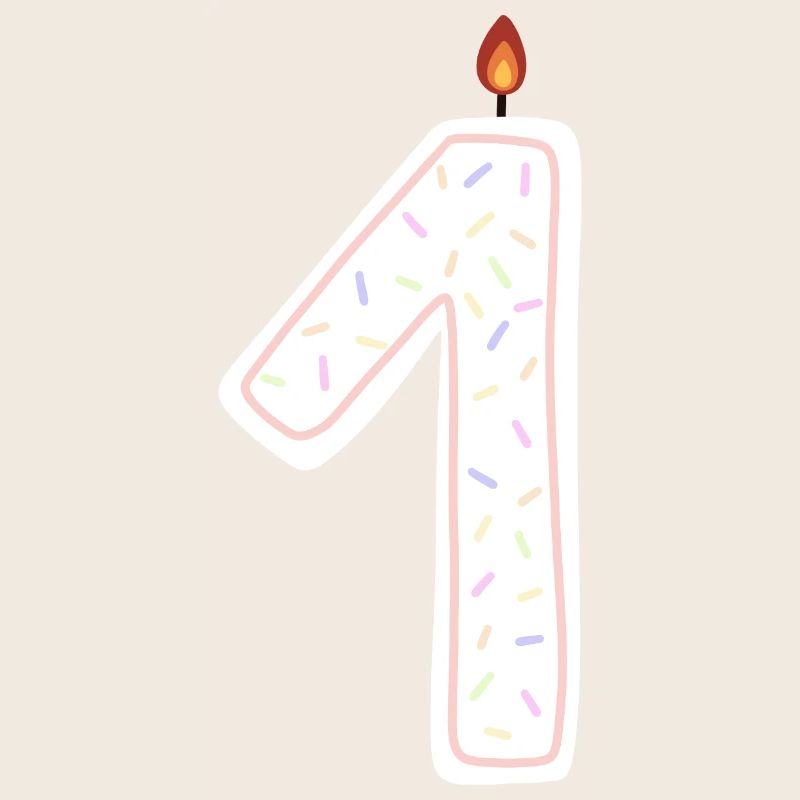 Celebration Candle with Sprinkles Design