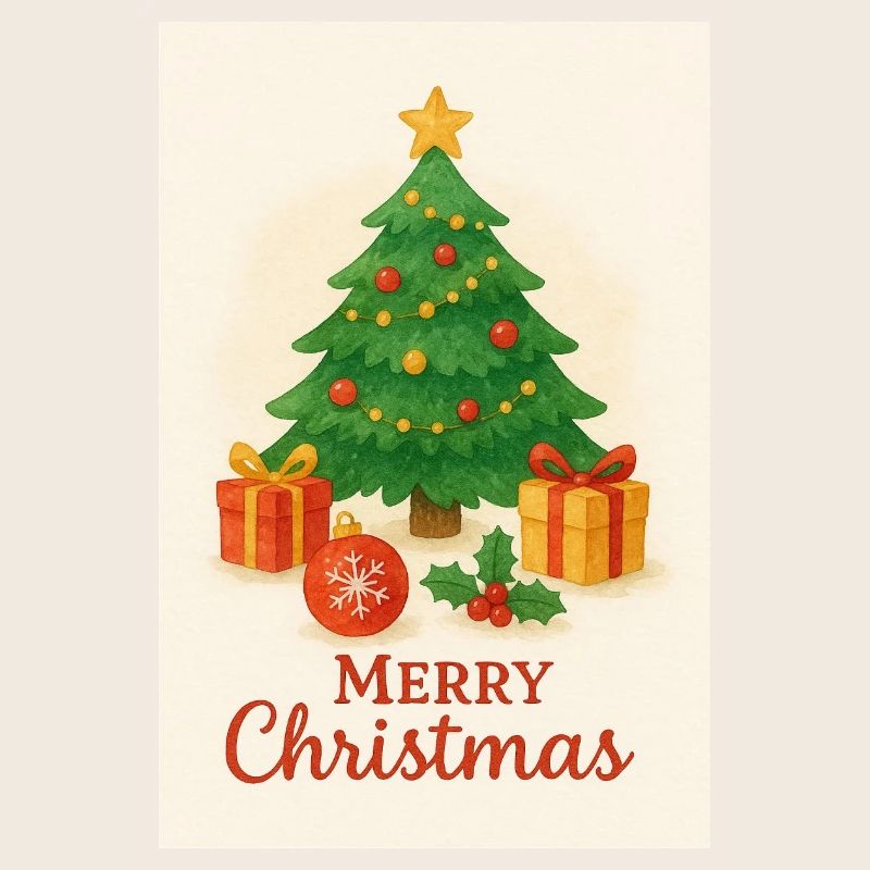 Weihnachtsbaum mit Geschenken