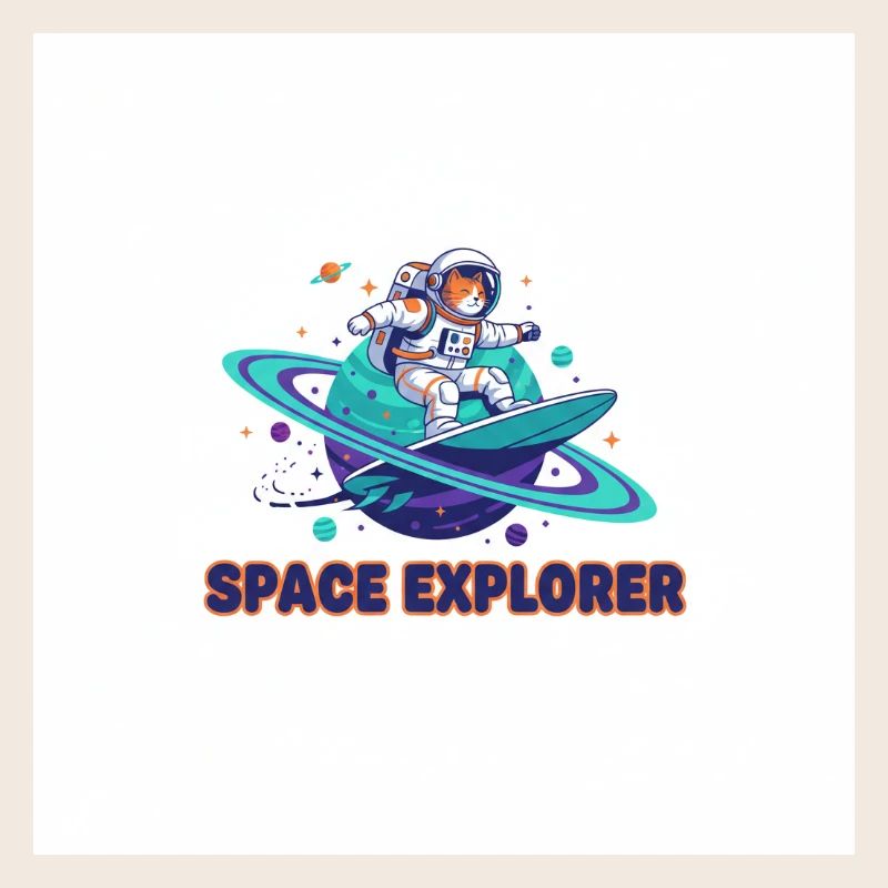 Space Explorer – Un chat astronaute surfe sur Satur