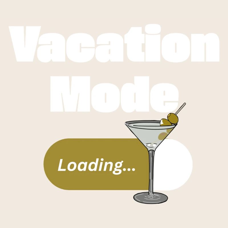Vacation Mode On – Martini with loading bar (light)
