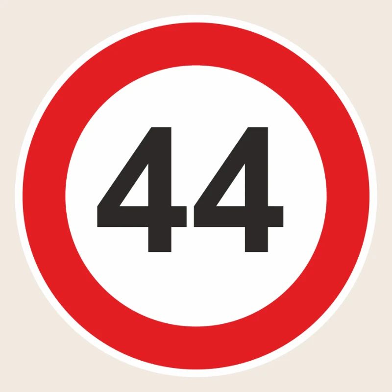 44 vierundvierzig Geburtstag Tempolimit