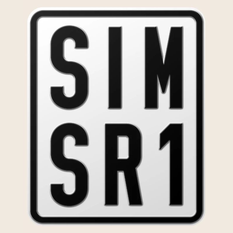Plaque d’immatriculation du cyclomoteur Simson SR1