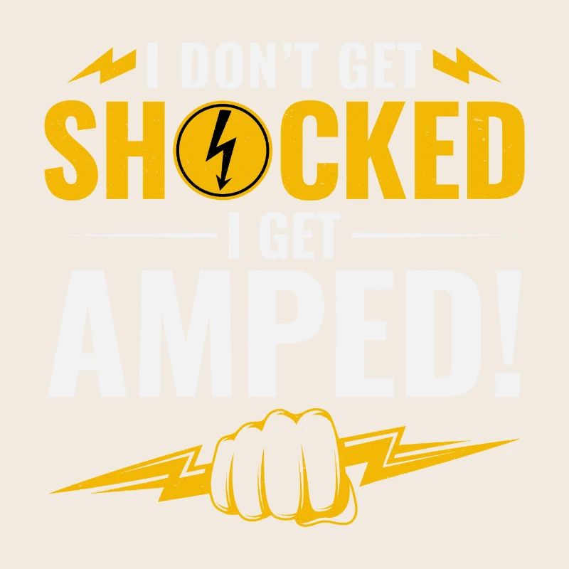 Lineman Amped Shock Humour Brave Voltage Work