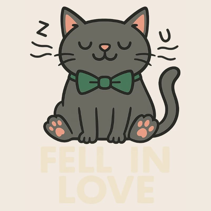 Schleife. Katze. Liebe. Das perfekte Katzenshirt.