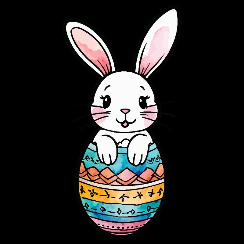 Lapin de Pâques Aquarelle de Pâques