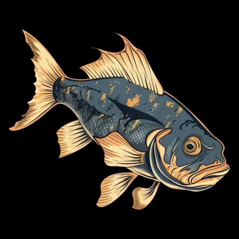 Poisson sandre, conception de pêche réaliste