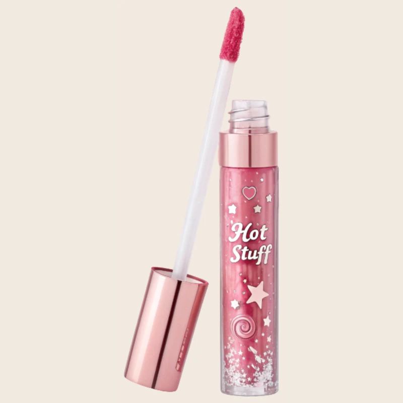 Lip gloss with glitter effect