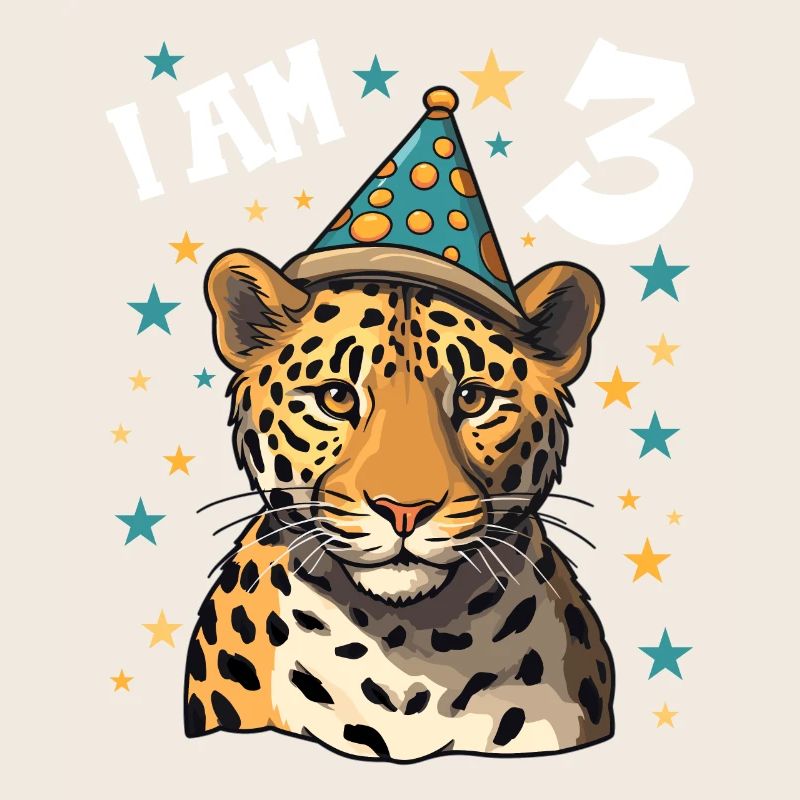 Ich bin 3 Jahre alt Leoparde Leopard 3. Geburtstag