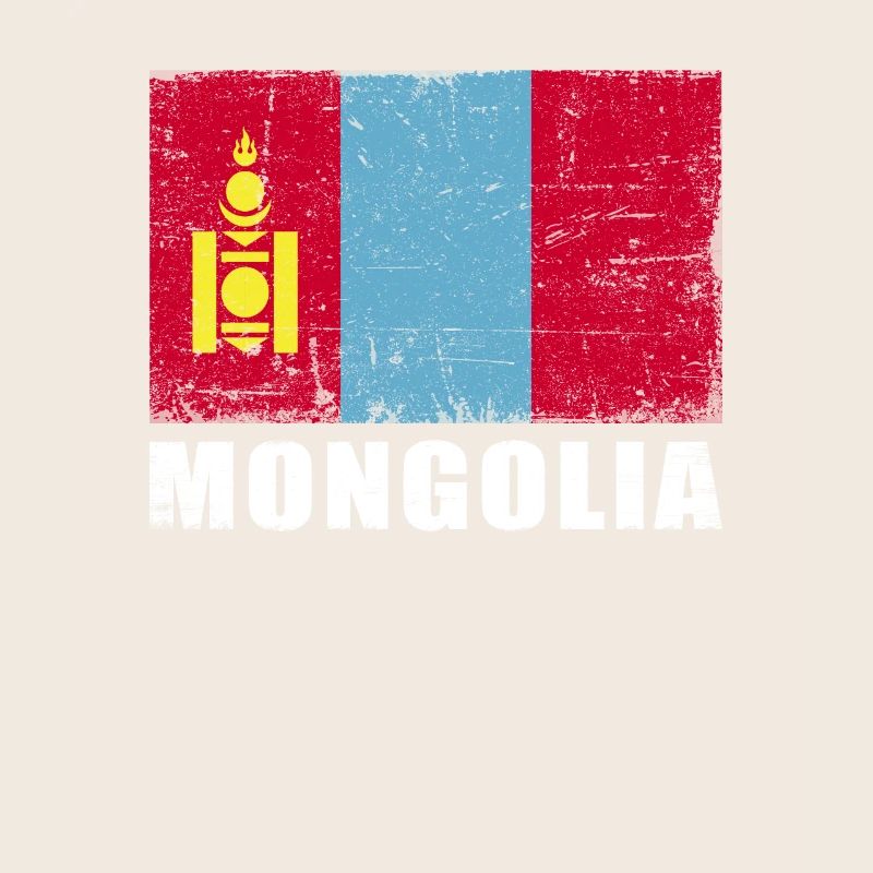 Drapeau de Mongolie Grunge Drapeau de Mongolie