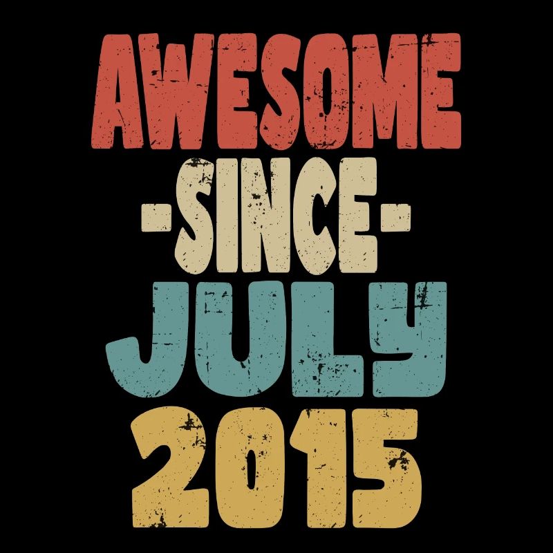 2015 Juli Geburtstag Retro