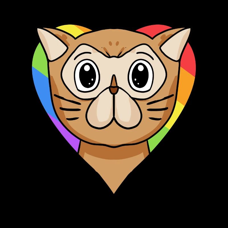 LGBT Cat Persian Cat Rainbow