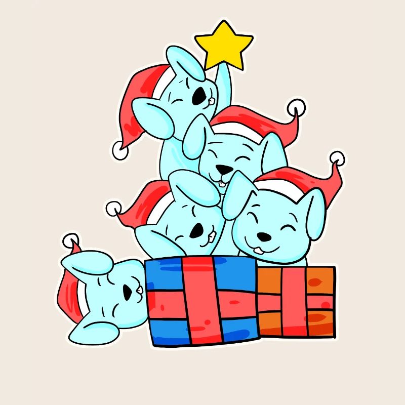 Lapin Arbre de Noël Noël
