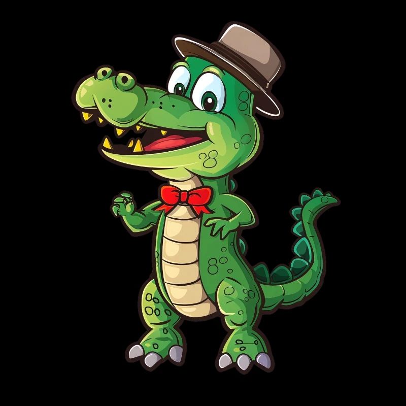 Elegant Crocodile Gentleman With Hat
