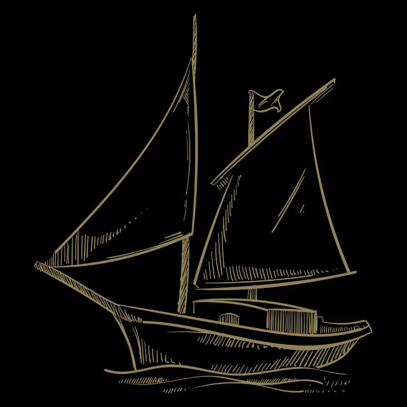 Aventures à la voile en silhouette: Elegant