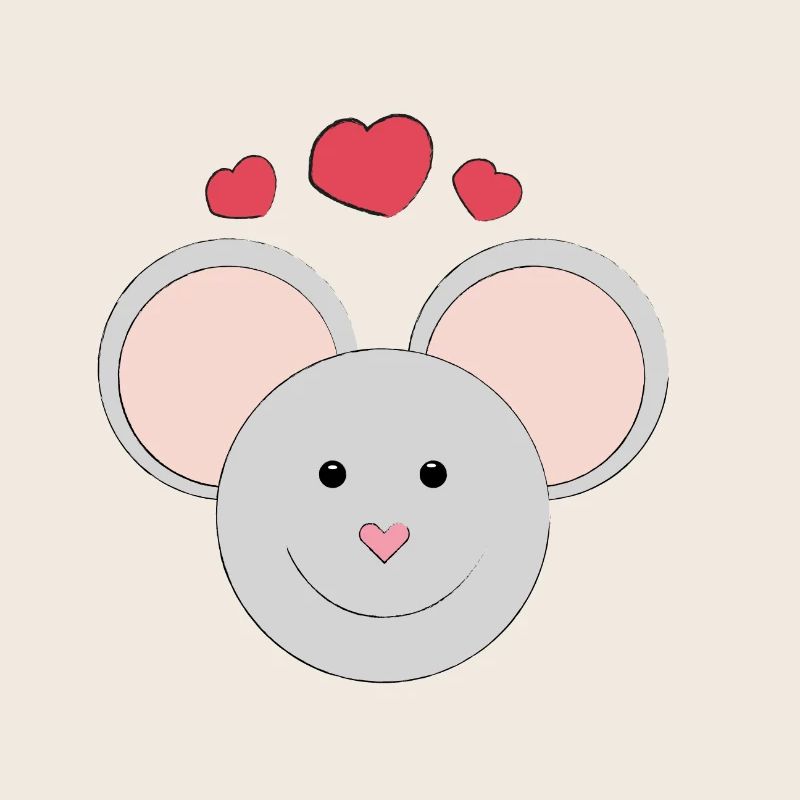Süße lachende Maus - Geschenk - Geschenkidee