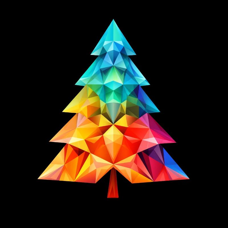 Versatile Magic: Colorful Polygon Christmas Tree