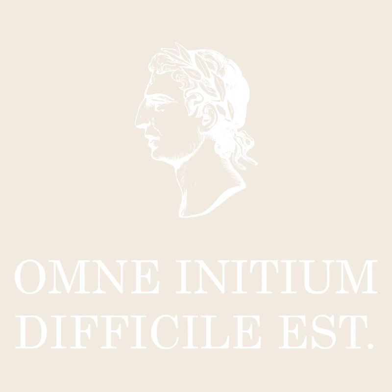 tout début est difficile latin blanc