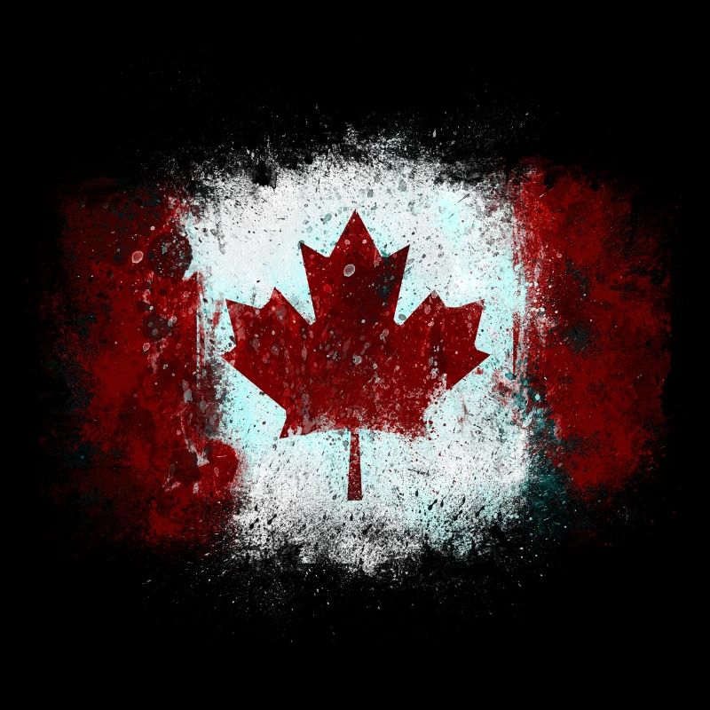 Graffiti drapeau canadien