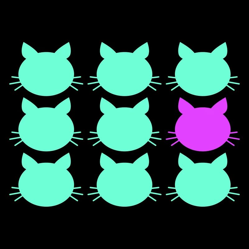 9 Cats Pattern Difference To Be Different