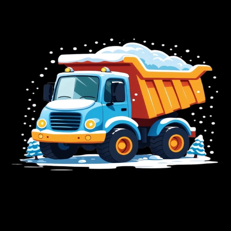 Snow Dump Truck Cartoon