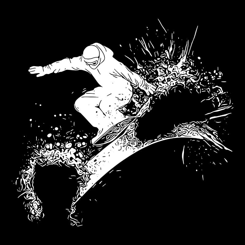 Powder Snow Jump Style Move Crazy Snowboard