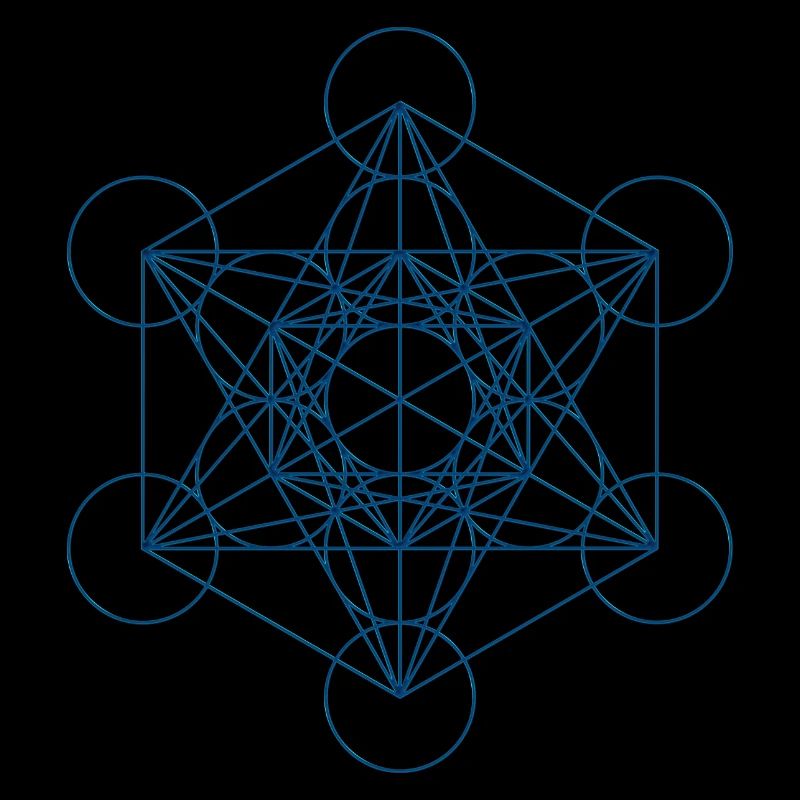 Metatron's Cube - blue