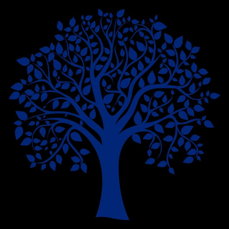 Basis-Blau-Jumbo-Baum-Print-Silhouette