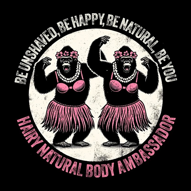 Hula Tänzer Gorilla Feier T-Shirt