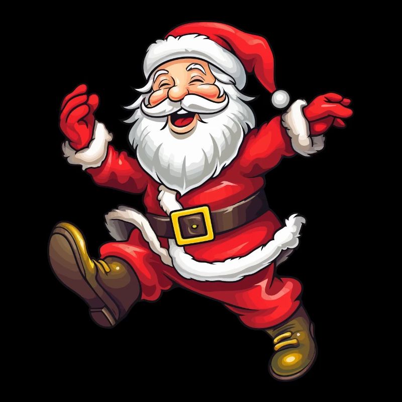 Niedlicher lustiger Weihnachtsmann mit Bart