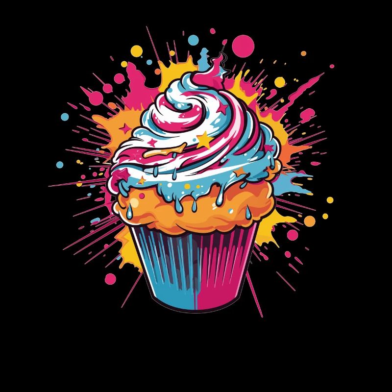 Color Explosion Cupcake